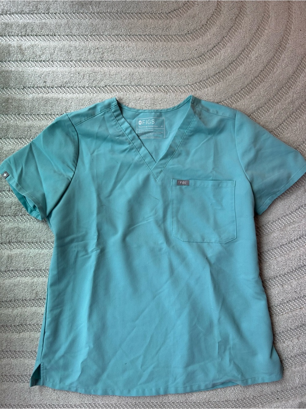 Figs Seaglass Catarina One Pocket Scrub Top